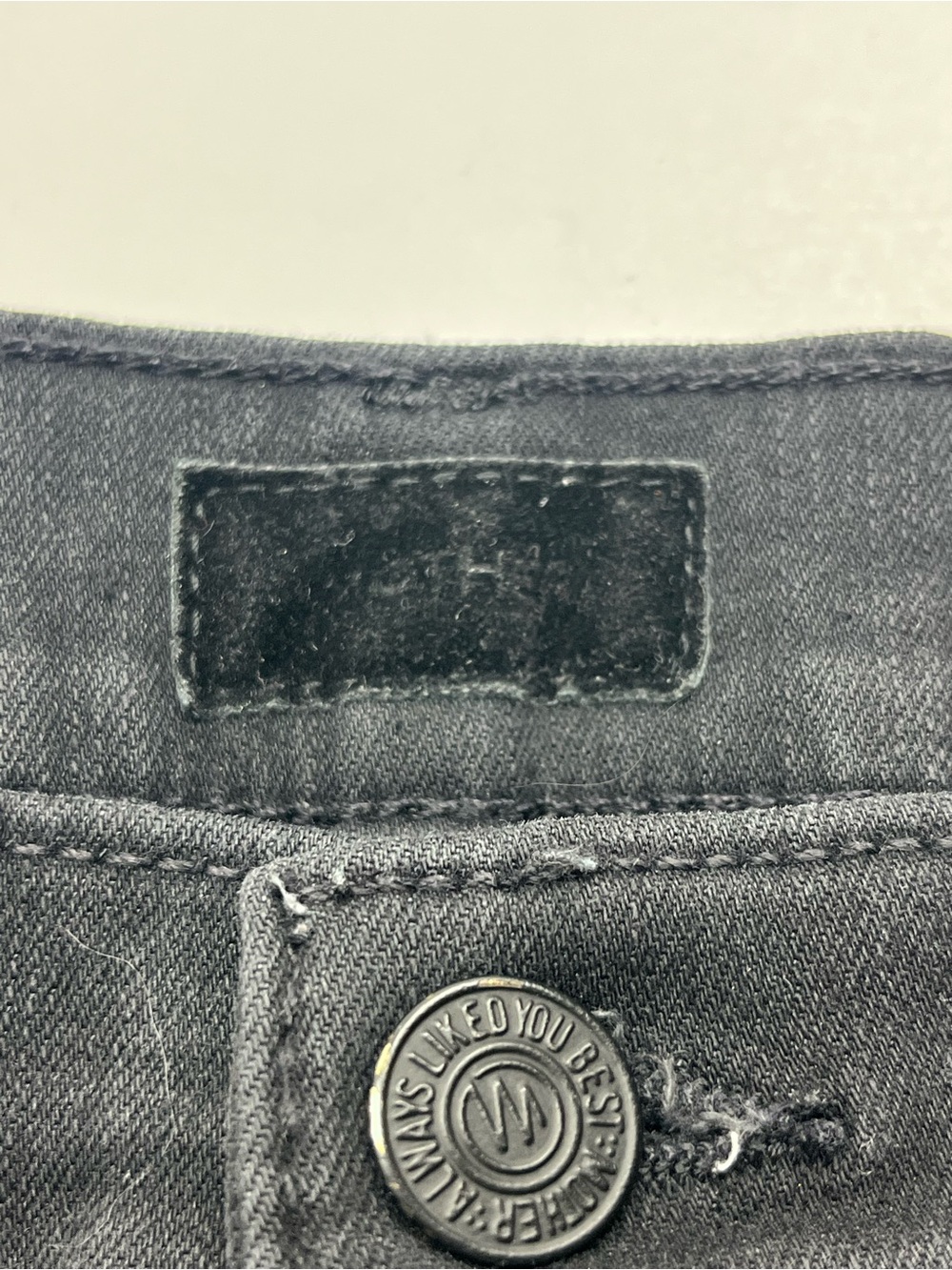 Mother The Hustler Ankle Fray Women's 28 Black Not Guilty Bootcut Denim Jean - Picture 2 of 15